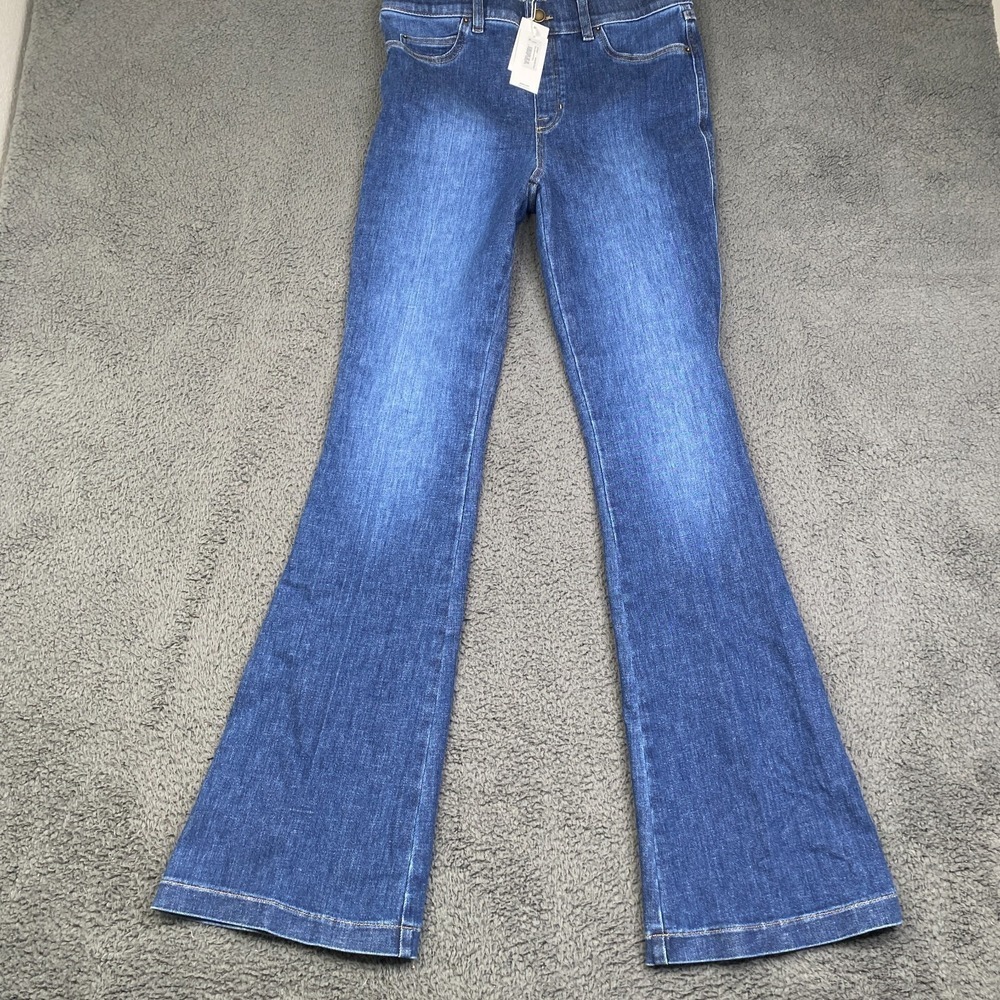 SPANX 21164R EveryWear Flare in Authentic Blue Pull-on Stretch Jeans Size Large